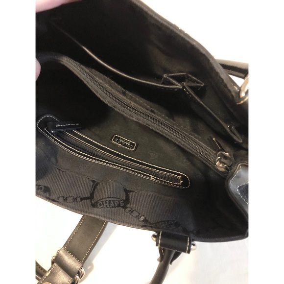 Chaps Black Tote Purse - Picture 3 of 3